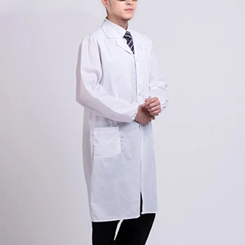 Double DJ White Lab Coat for Health Care Professionals