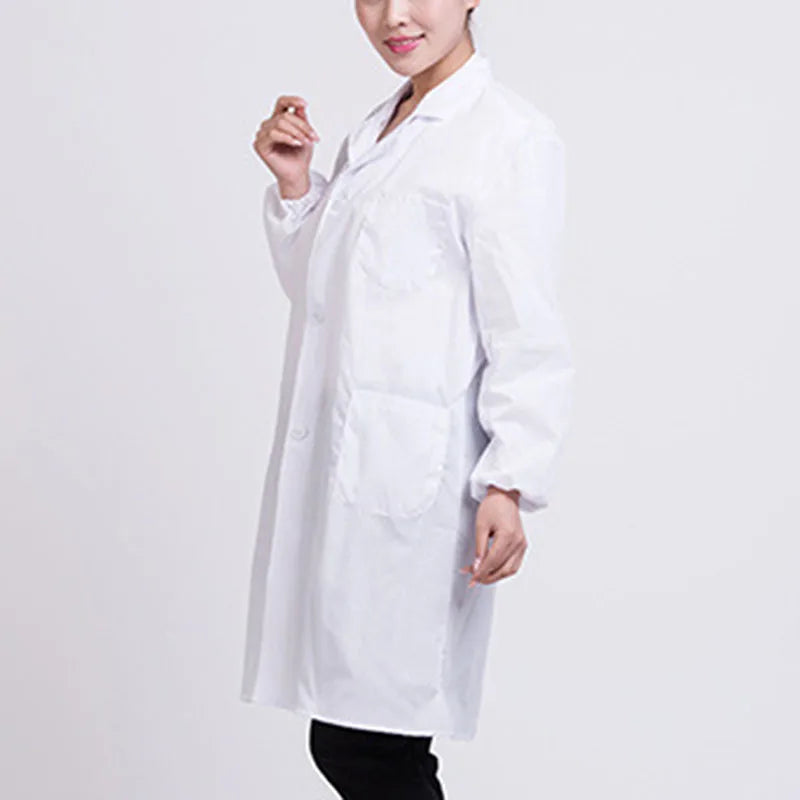 Double DJ White Lab Coat for Health Care Professionals