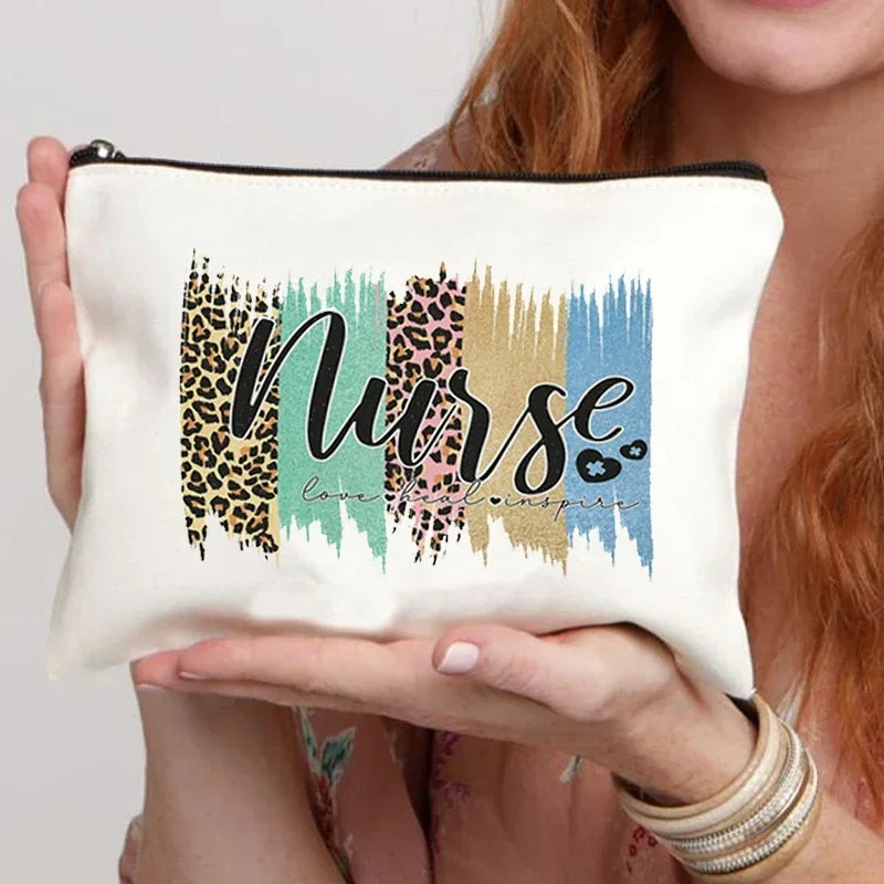 Blessed Nurse  Bag Gifts for Colleagues Travel Cosmetic Organizer for Ladies Clutch with Zipper