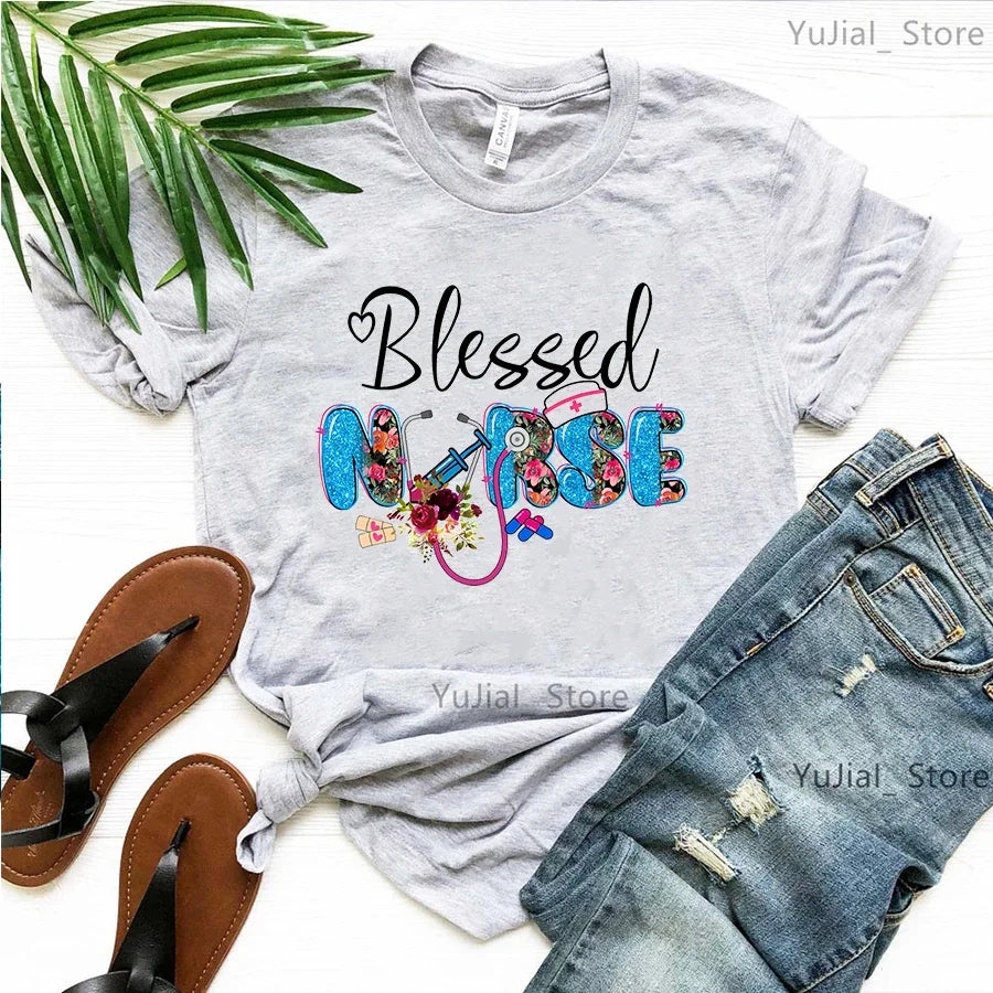 Double D&J Blessed Nurse T Shirt