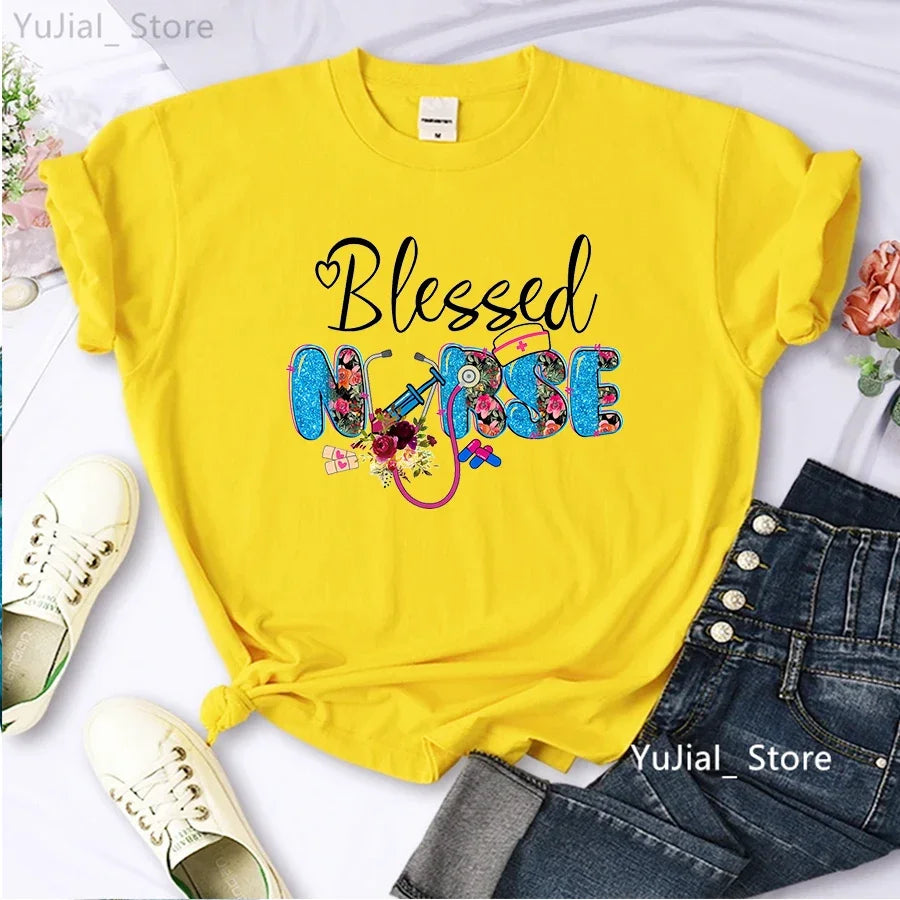 Double D&J Blessed Nurse T Shirt